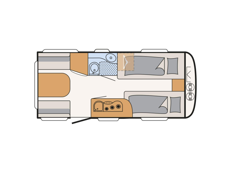 Dethleffs C'go Active 475 EL enkele bedden  foto: 1