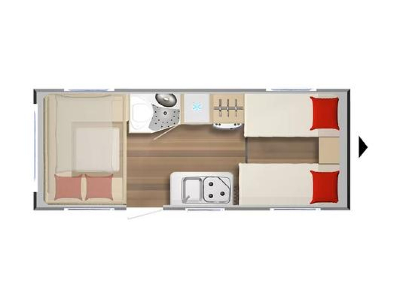 Bürstner Averso Plus 520 TL ENKELE BEDDEN + HEFBED  foto: 12