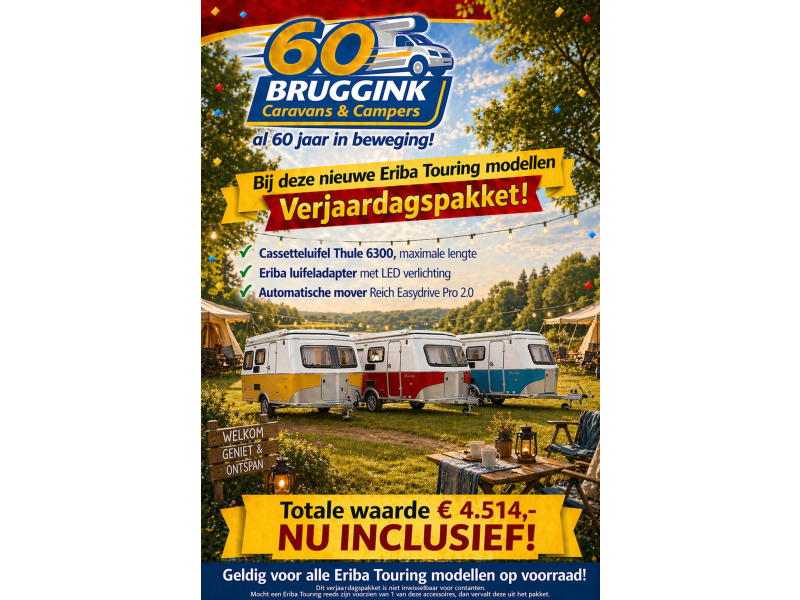 Eriba Touring 530 - BRUGGINK 60 JAAR  foto: 12