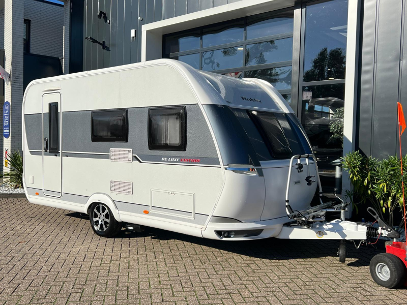 Hobby De Luxe Edition Silver 440 SF Mover, Fietsenrek, Luifel  foto: 20