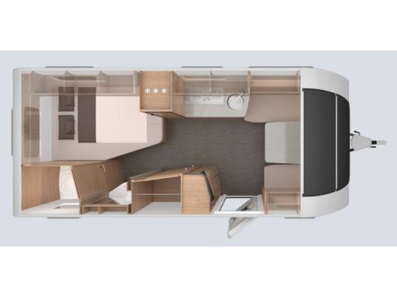 Knaus Sudwind Black Selection 500 UF Frans bed / Rondzit 