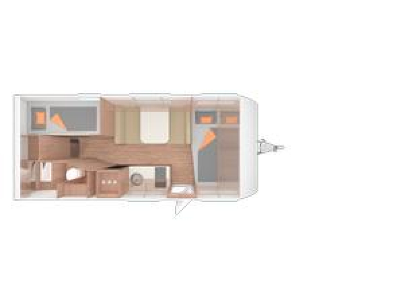 Weinsberg CaraLife 500 QDK stapelbed / dwarsbed  foto: 1
