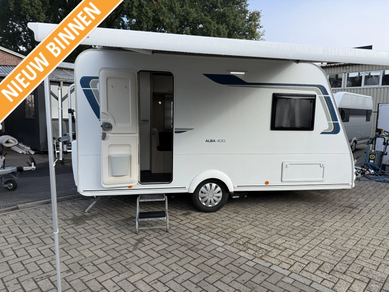 Caravelair Alba 400 VASTBED TREINZIT LUIFEL 