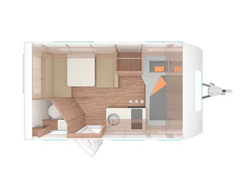 Weinsberg CaraOne Edition HOT 390 QD treinzit / dwarsbed  foto: 1