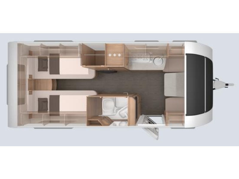 Knaus Sudwind Black Selection 540 UE Enkele bedden/Tapijt set  foto: 1