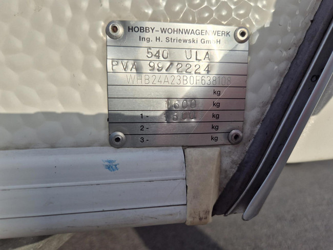 Hobby 540 TK-ULA Stapelbed met kinderkamer, Airco+DWT luifel foto: 5