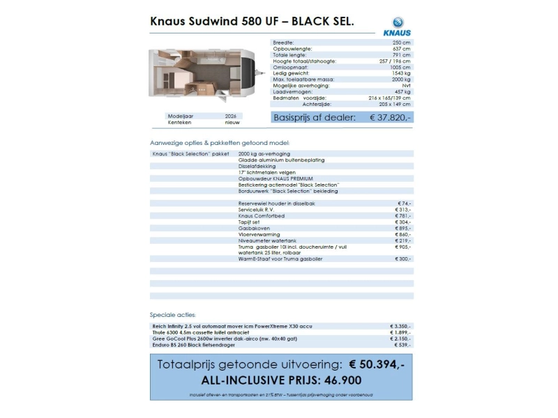 Knaus Sudwind Black Selection 580 UF MOVER-AIRCO-LUIFEL-LUXÉ  foto: 20