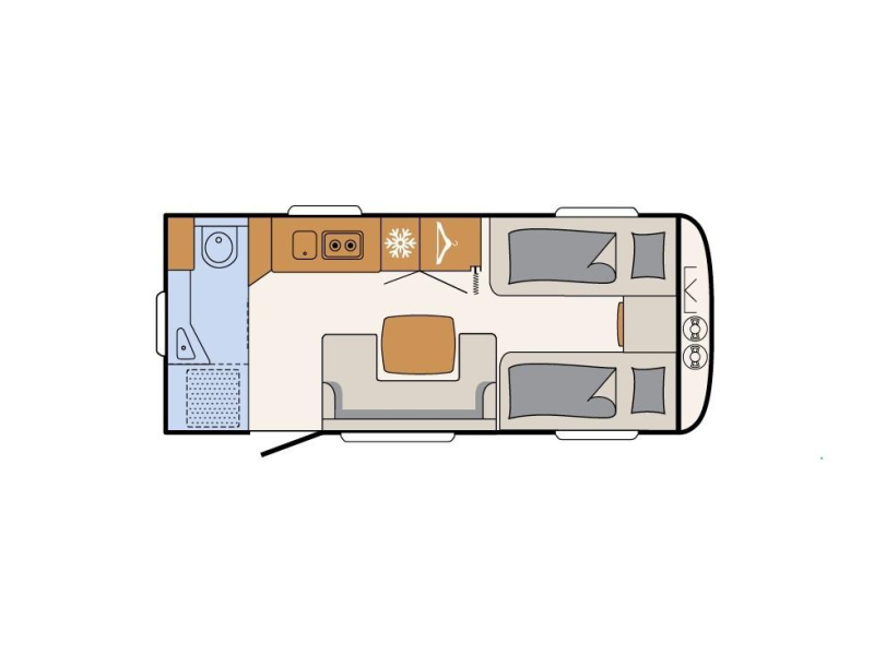 Dethleffs Camper 520 ELT met badkamer achterin  foto: 7