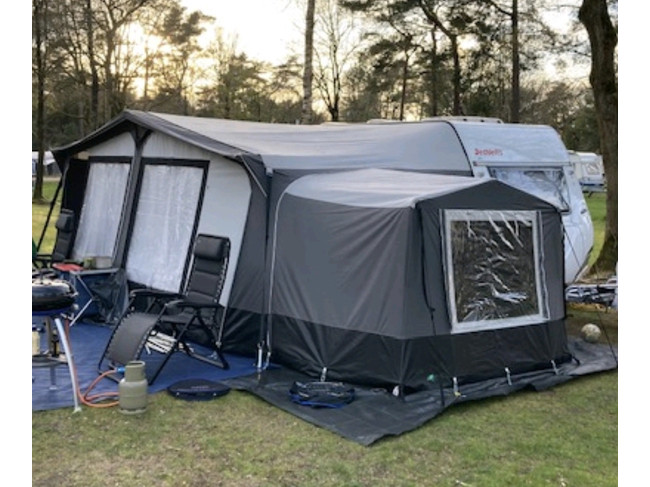 Dethleffs 430 DB Vast bed, mover, Voortent met aanbouw Bovag foto: 22