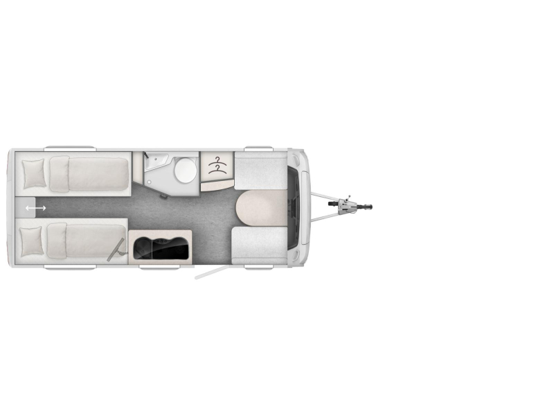 LMC Sassino 460 E model 2027, enkele bedden  foto: 11