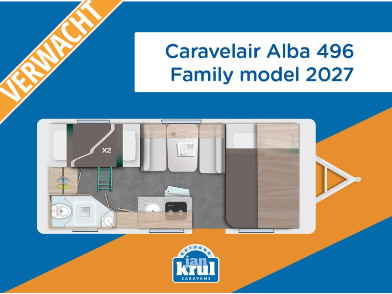Caravelair Alba Family 496 Stapelbed caravan  hoofdfoto: 1