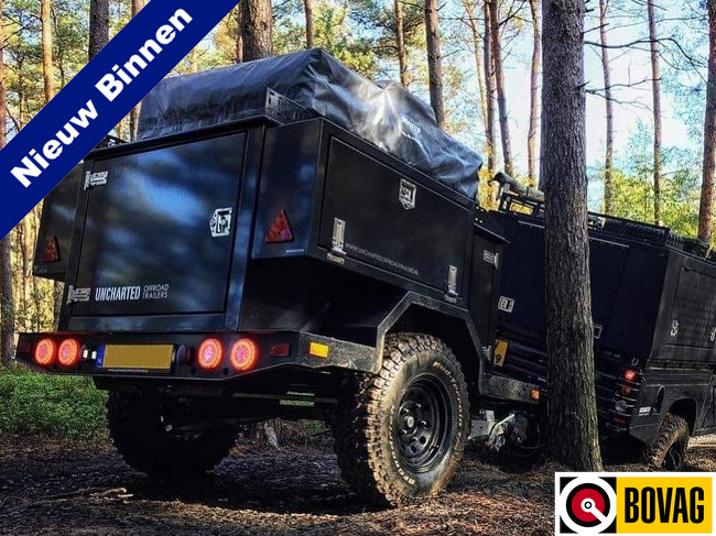 Uncharted offroad trailer TYPE ONE 4X4 Trailer met iKamper Skycamp daktent voor 1-4 personen en heel veel opties!! **UNIEK** Voor de avonturier!!