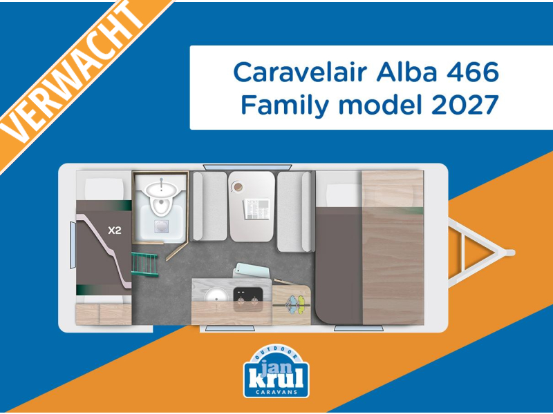 Caravelair Alba Family 466 Stapelbed caravan  hoofdfoto: 1