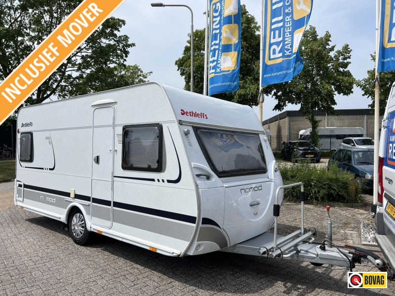 Dethleffs Nomad 450 DB Mover, Voortent, Hordeur 
