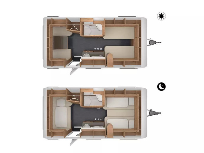 Tabbert Da Vinci 460E ENKELE BEDDEN **Mover/Zakluifel/Fietsendrager/Duo-Control/Vloerverwarming/Compleet/Zeer nette caravan**