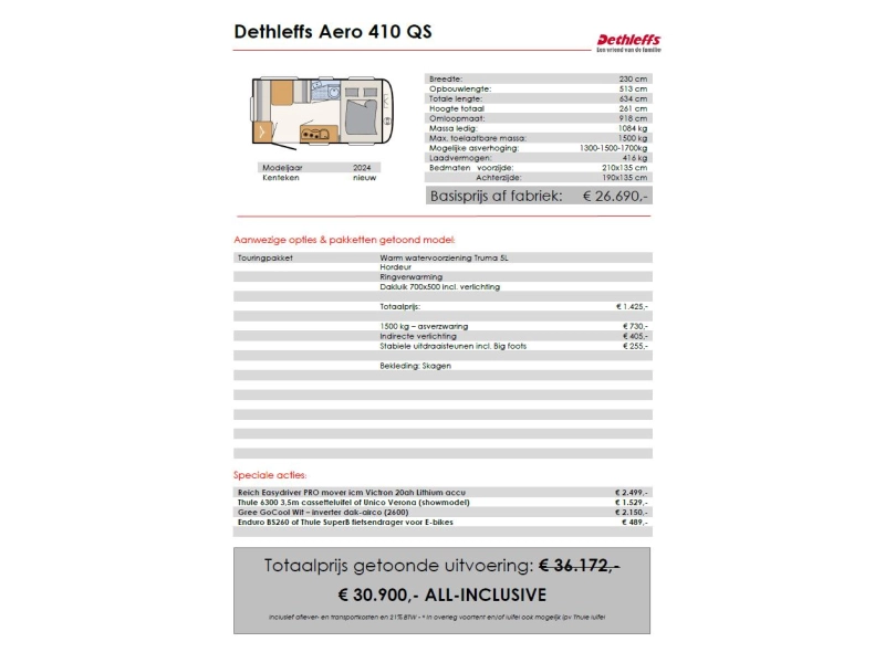 Dethleffs Aero 410 QS MOVER-LUIFEL-AIRCO-ENDURO  foto: 9