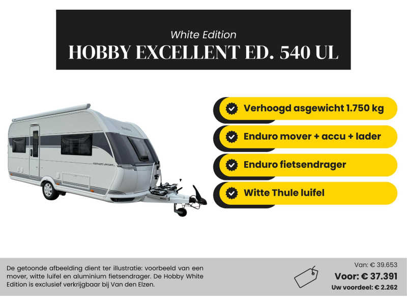 Hobby Excellent Edition 540 UL Mover, luifel, fietsendr.  hoofdfoto: 1
