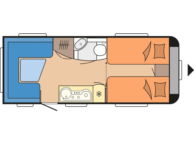 Hobby Excellent 495 UL met enkele bedden **Mover/Fietsendrager/Luifeltent/1e eigenaar/Zeer nette caravan**