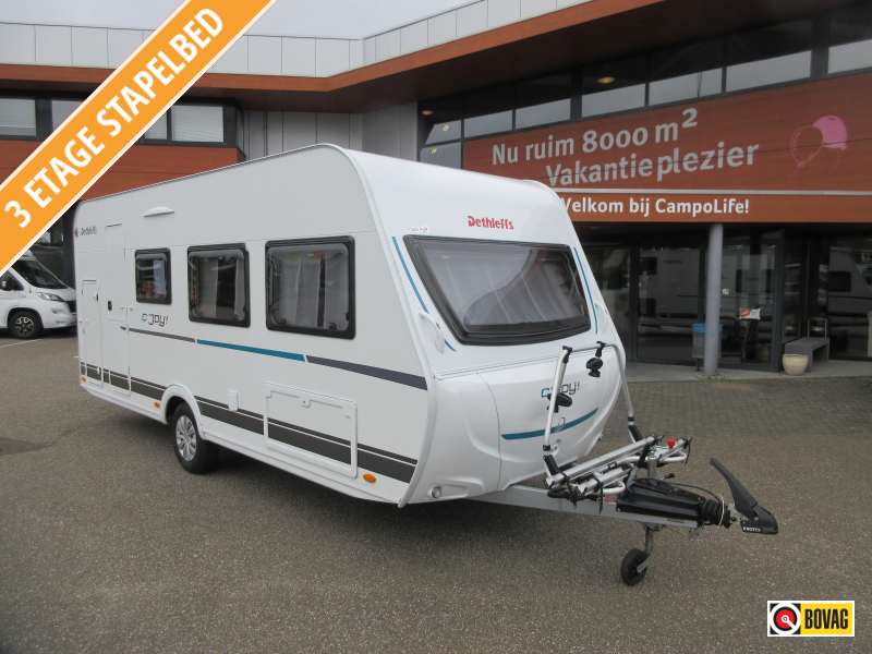 Dethleffs C'Joy 480 QLK GEZINS CARAVAN, VOORTENT  hoofdfoto: 1