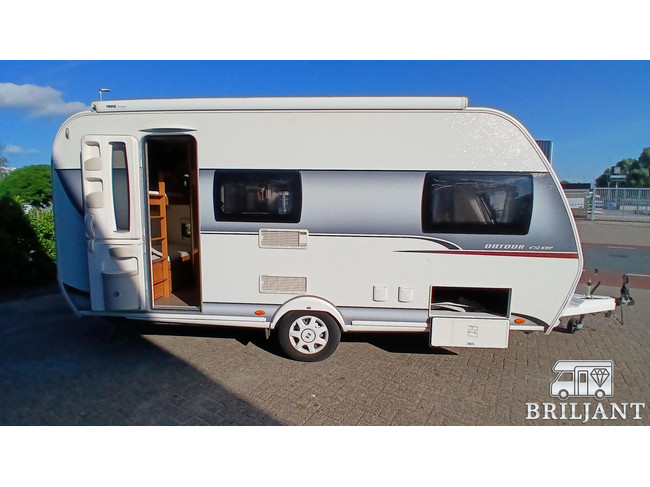 Hobby On tour 470 caravan.. stapelbedden/dwarsbed