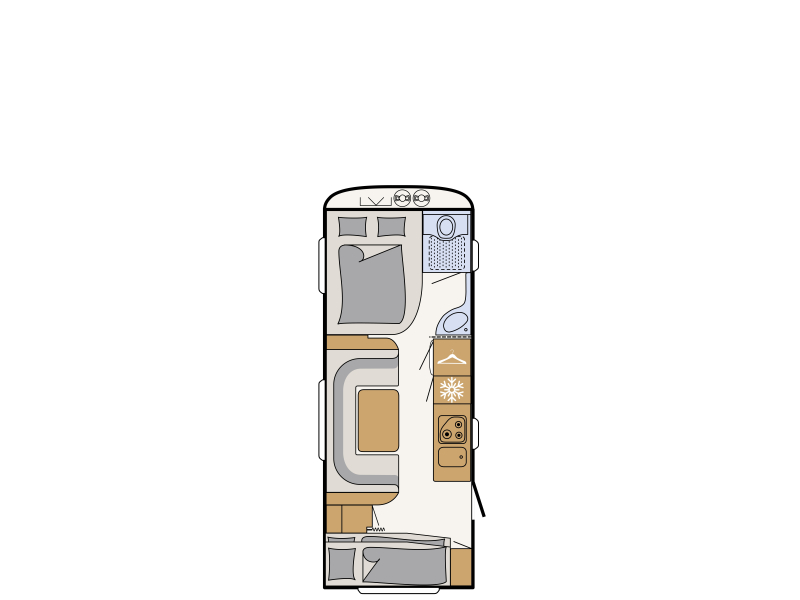 Dethleffs Camper 560 FMK STAPELBED EN RONDZIT!  foto: 18
